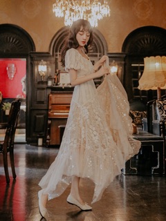 [VIDEO-ẢNH THẬT] Đầm corset cổ điển lấp lánh