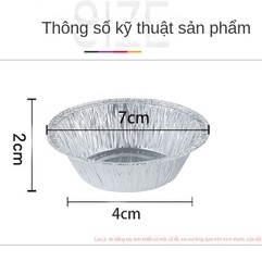 Bộ 100 Khuôn Giấy Nhôm Dùng Một Lần Chuyên Dụng Cho Làm Bánh Trứng