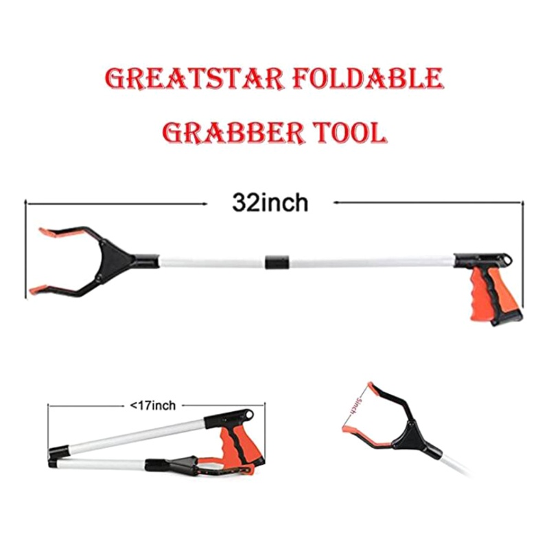 Kẹp gắp rác dài có thể gập gọn di động tiện dụng