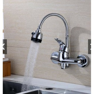 Vòi rửa bát nóng lạnh gắn tường