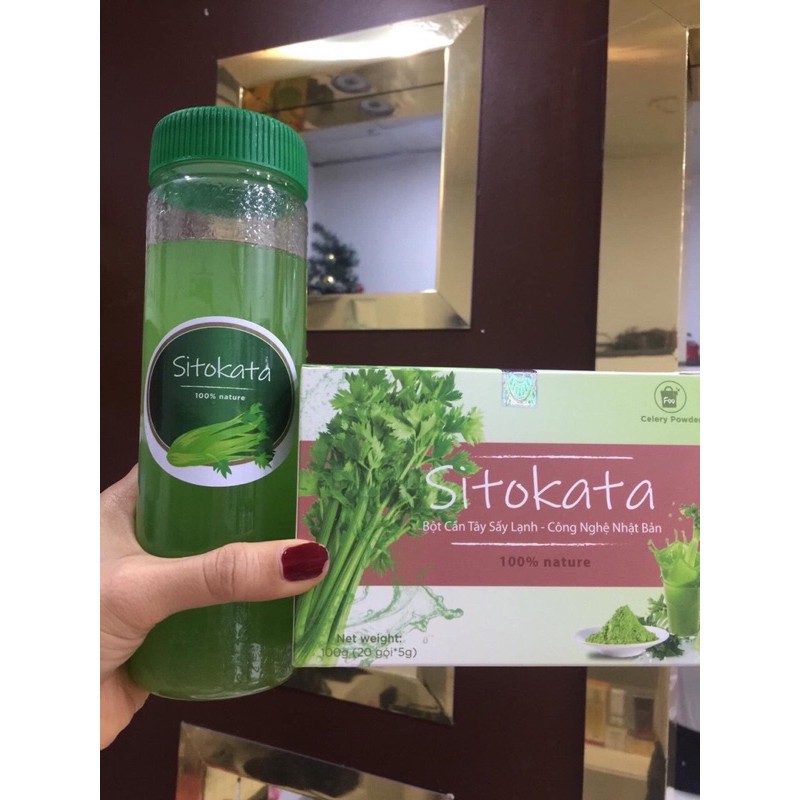 Chính hãng Bột cần Tây Sitokata Hộp 20 gói Giúp giảm cân đẹp da | BigBuy360 - bigbuy360.vn