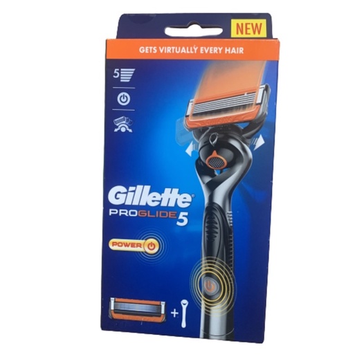 Dao cạo râu cao cấp 5 lưỡi Gillette Proglide Power (1 Cán+1 lưỡi+1 pin