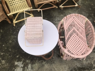 Ghế Đan Macrame Dành Cho Bé Yêu Kích Thước Rộng 45 cm Cao 40 cm Dành Cho Bé Thư Giãn Quà Tặng Sinh Nhật Dành Cho Bé Yêu