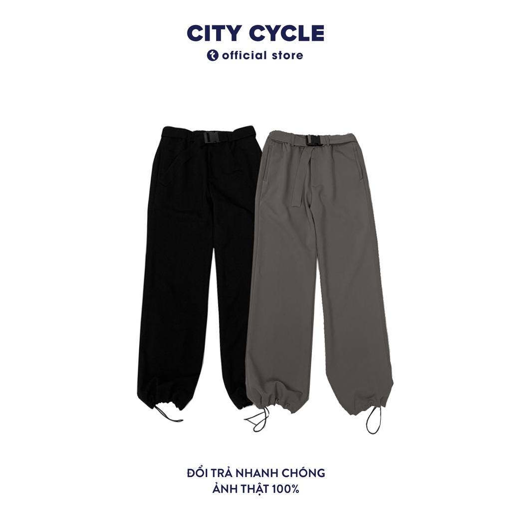 Quần ống rộng nam nữ khóa bấm City Cycle - Quần vải trơn cao cấp Unisex ống suông Local Brand