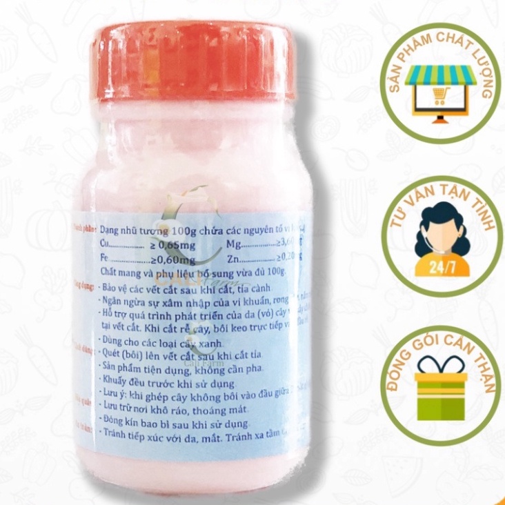 Keo liền da cây, sẹo cây Mỹ Tiến lọ 100g . Nông Dược Xanh