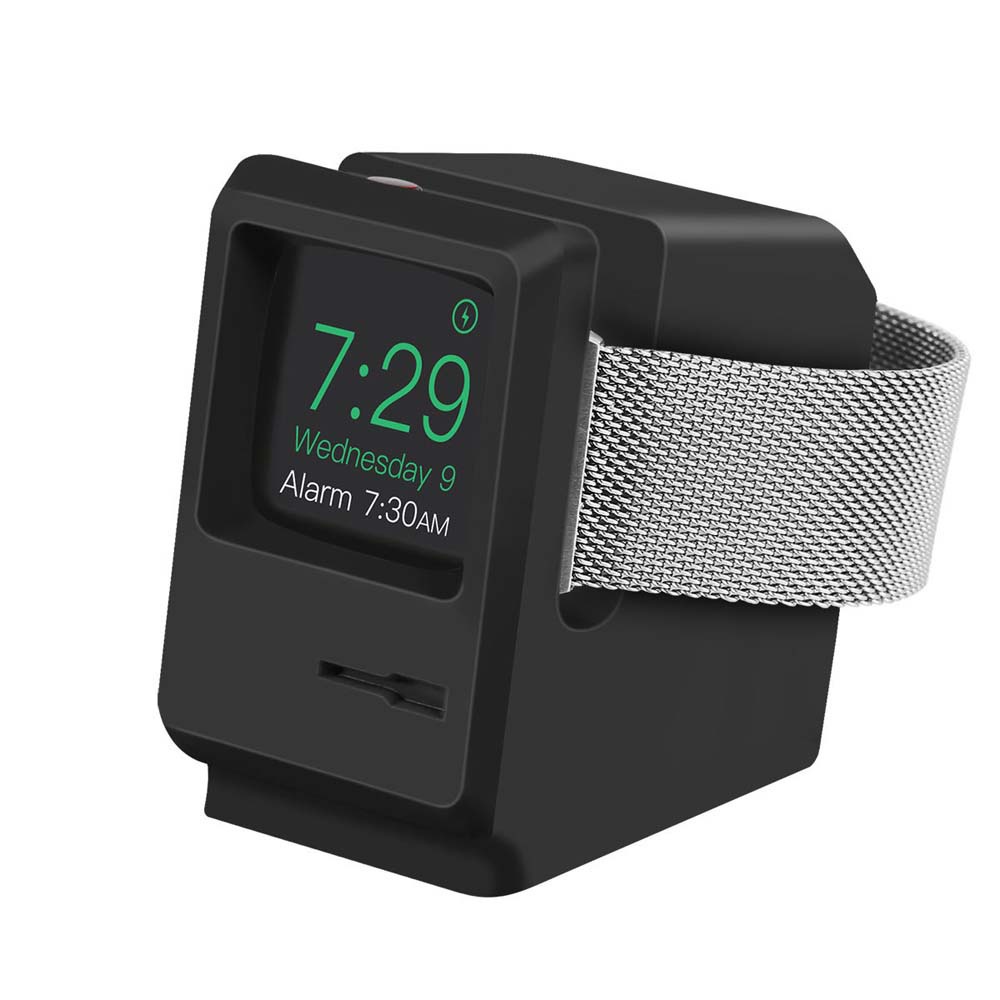 Đế Sạc Bằng Silicon Họa Tiết Máy Tính Cổ Điển Cho Apple Watch 7 6 5 4 iwatch 3 2 1