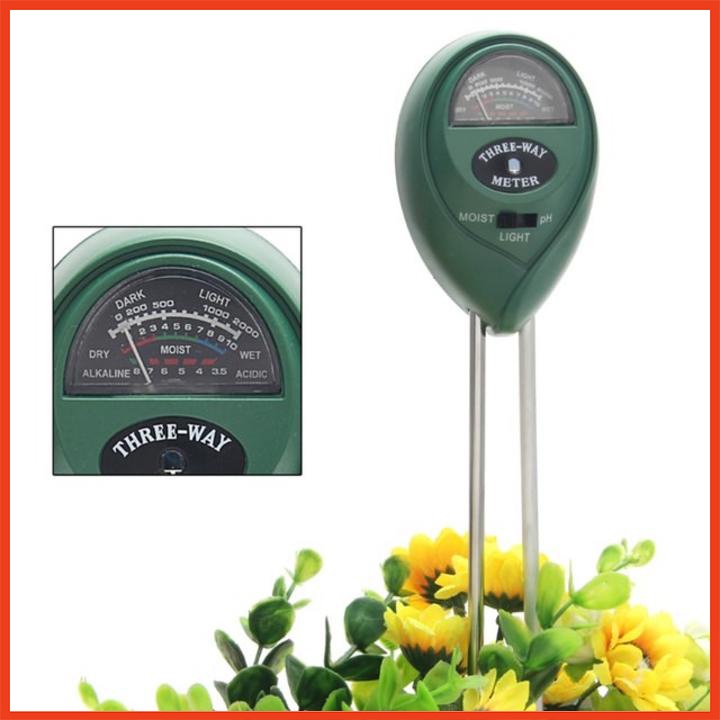 [Flash sale] Máy đo, dụng cụ đo độ PH đất 3 trong 1 (PH, Độ ẩm, Ánh sáng) tròn