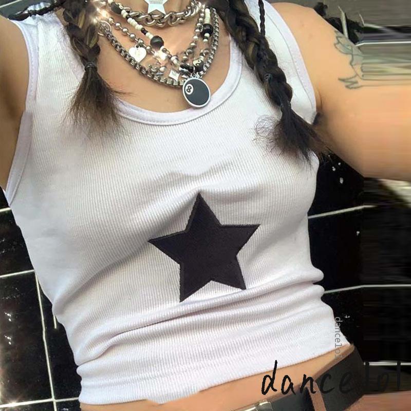 Áo Ba Lỗ Thêu Ngôi Sao Thời Trang Mùa Hè Dành Cho Nữ 1O1