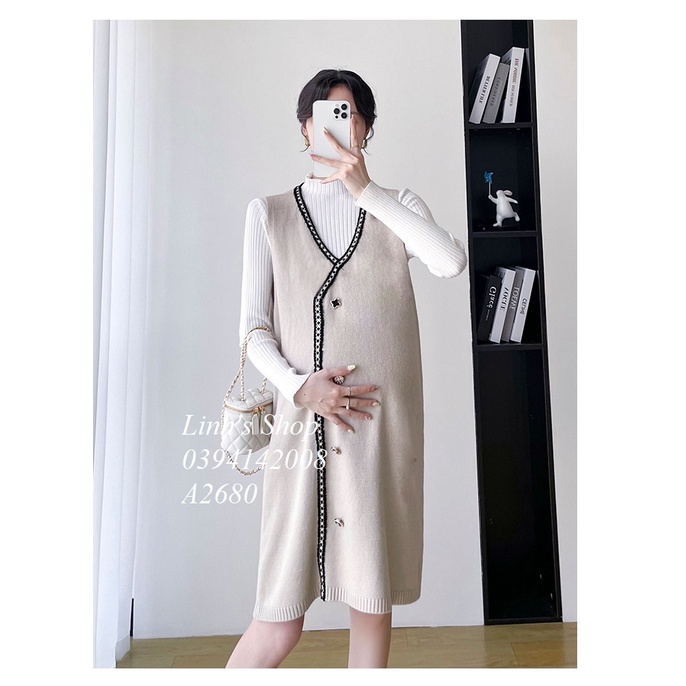 Set Áo Váy Len Lịch Sự Sang Trọng Cao Cấp A2680