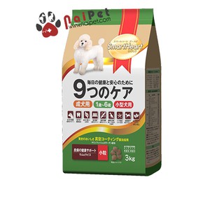 Thức Ăn Hạt Khô Cho Chó Giống Nhỏ Trưởng Thành Vị Cừu Smartheart Gold 3kg