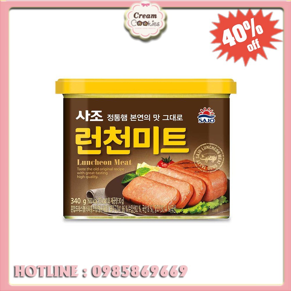 THỊT HỘP SPAM SAJO LUNCHEON MEAT HÀN QUỐC 340G