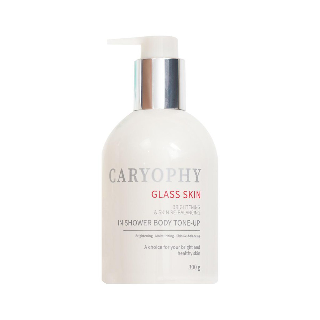 Kem Dưỡng Trắng Da Bật Tone Body 3 in 1 Caryophy Glass Skin in Shower Body Tone Up 300g