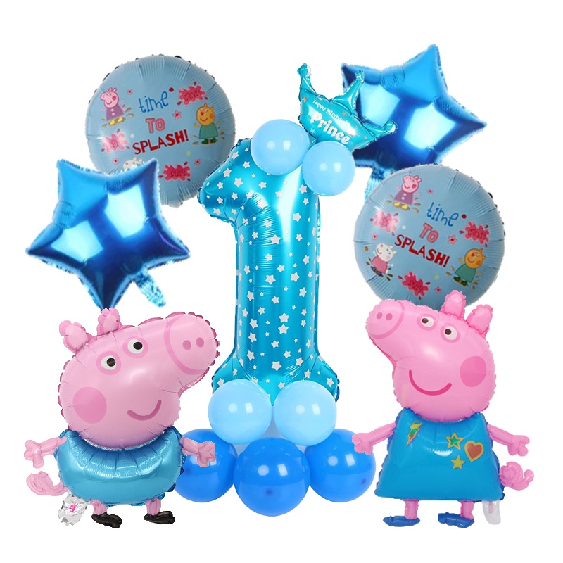Bộ Bong Bóng Lá Nhôm Hình Heo Peppa Trang Trí Nội Thất Tiệc Sinh Nhật Cho Bé