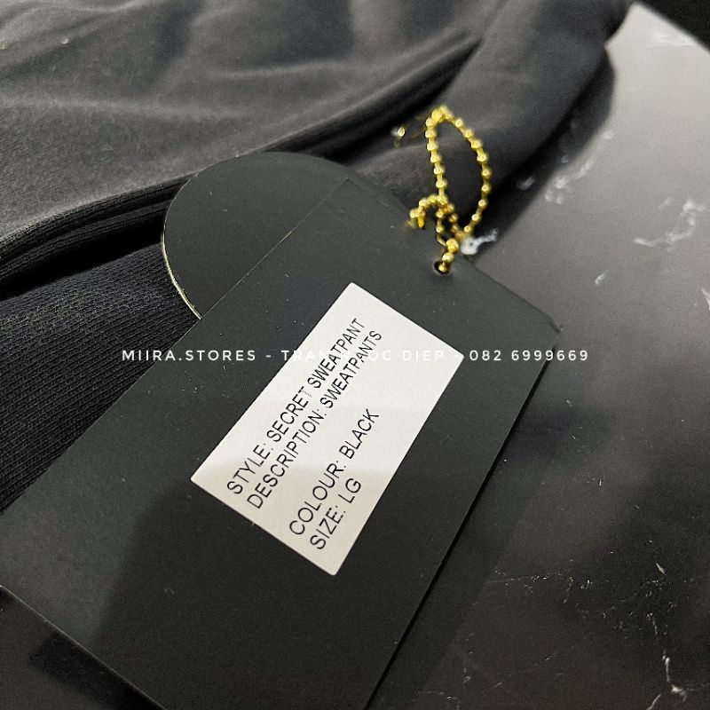 SECRET SWEAT PANTS DESCRIPTION - Quần nỉ jogger in chữ Drew - Drew House BEST QUALITY