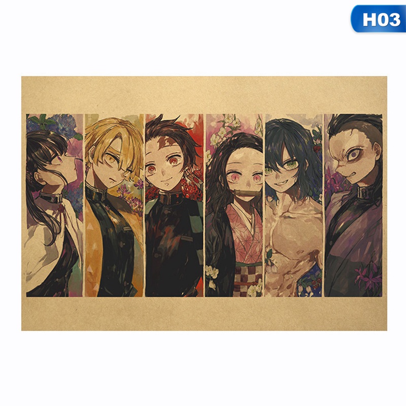 Tranh Treo Tường Trang Trí In Hình Anime Demon Slayer: Kimetsu No Yaiba 19.6x13.7inch