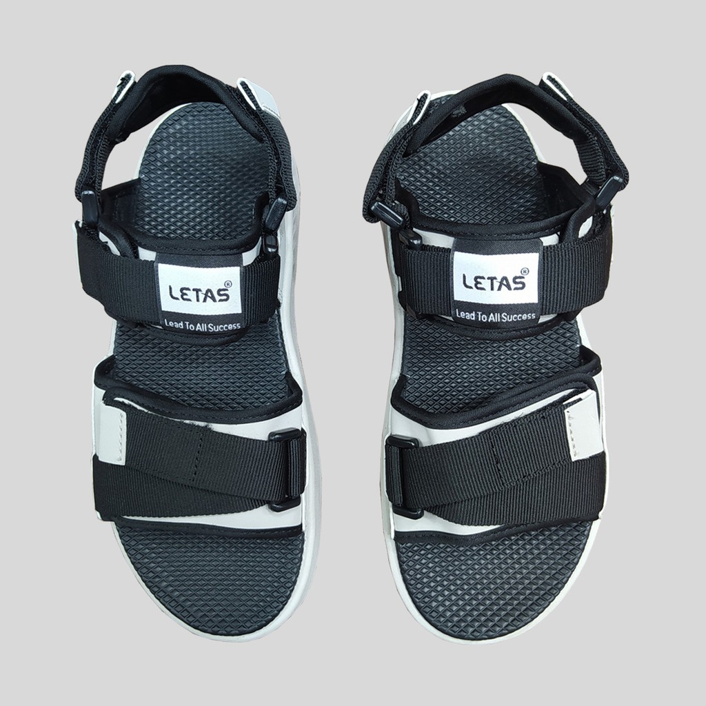 Giày Sandal Letas Nam Nữ - D712B Đen