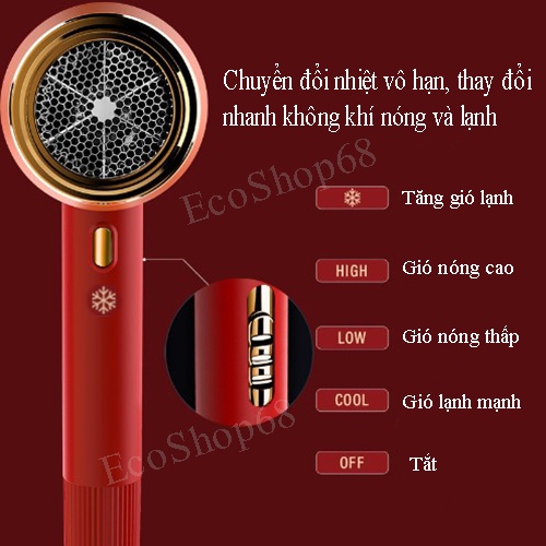 Máy Sấy Tóc Cao Cấp Không Làm Hư Tóc, Công Nghệ ION Không Làm Hại Tóc-MSV1