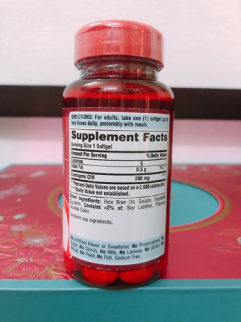 Viên Uống COQ10 200mg Puritan’s Pride Hỗ Trợ Tim Mạch , Chống Oxy Hoá | Thế Giới Skin Care