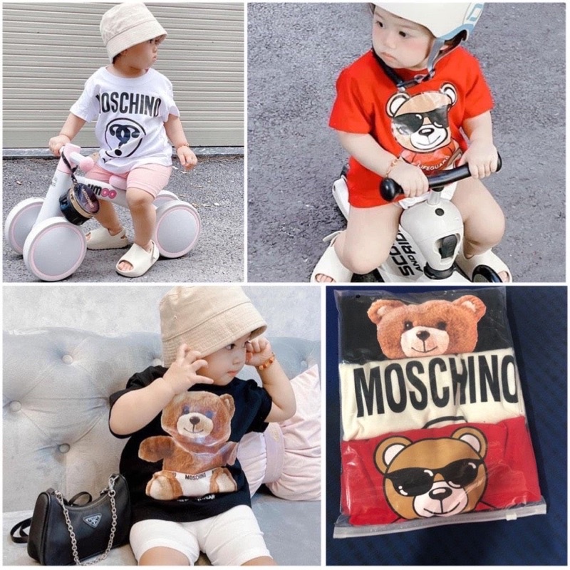 Set 3 áo phông MOCHI trắng đỏ đen