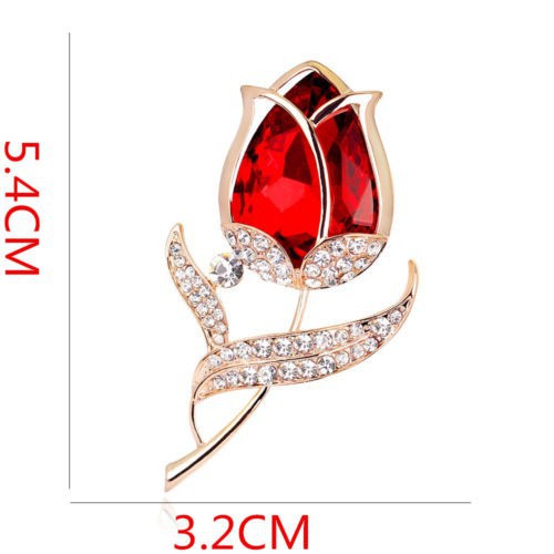 flowersqueen Ghim cài áo hình hoa tulip xinh xắn
