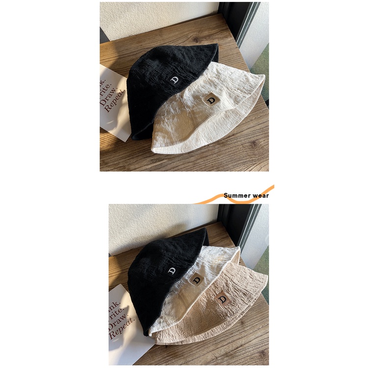 Mũ Xô Dạng Gập Thêu Chữ Phong Cách Nhật Bản Thời Trang Mùa Hè Cho Nữ