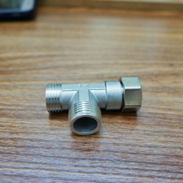 Tê 2 đầu ren ngoài và 1 đầu ren trong 21 dạng rắc co