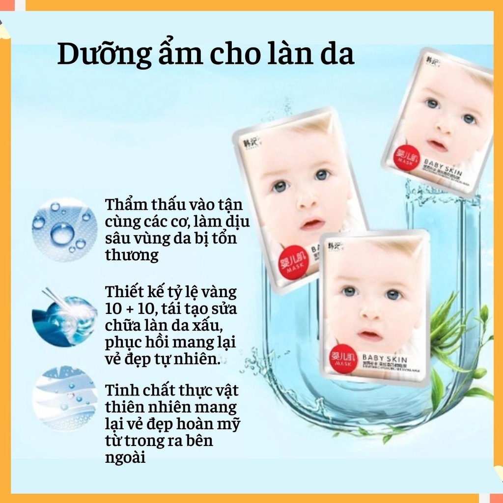 Mặt Nạ Baby Skin Nội Địa Trung Dưỡng Ẩm Da Làm Săn Chắc Mịn Màng Da Hankey- AnnA.40.Cosmetic