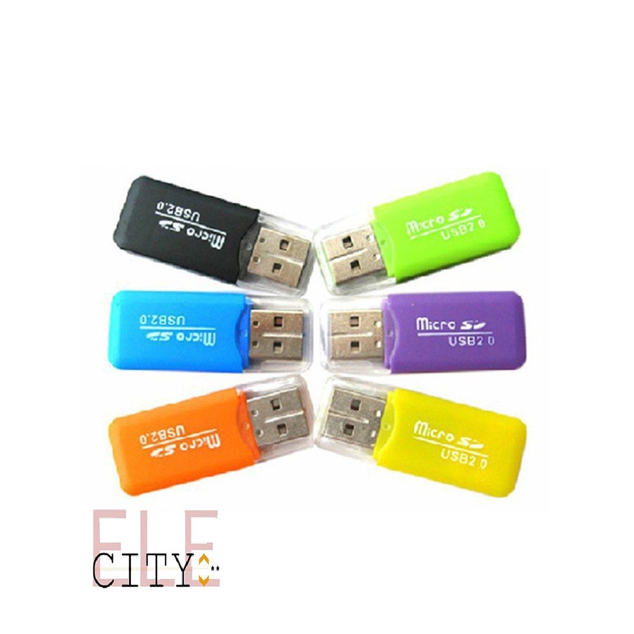 ✨ELE✨Lightweight And High Speed Memory Card Reader USB2.0 Memory Card Reader