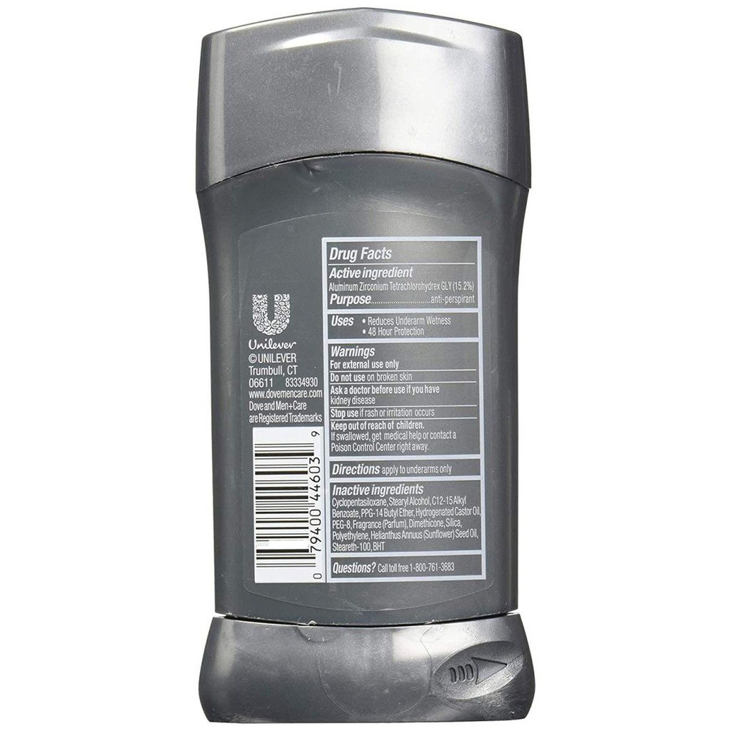 Lăn khử mùi nam nhập khẩu chính hãng Dove men care-sensitive shield(76g)-beautycomestic