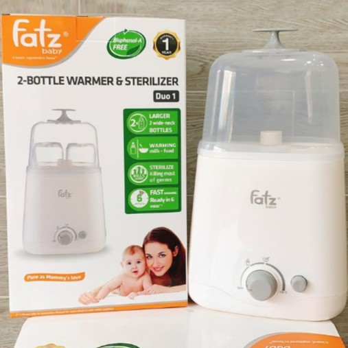 [Bh12thang]Máy hâm sữa 2 bình cổ rộng Fatz Baby FB3012SL - Dou 1