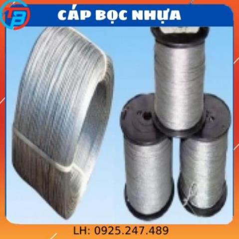 Cáp bọc nhựa đủ kích thước từ 3 ly đến 16 ly dài 1 mét - CÁP THÉP Thái Bình Vina