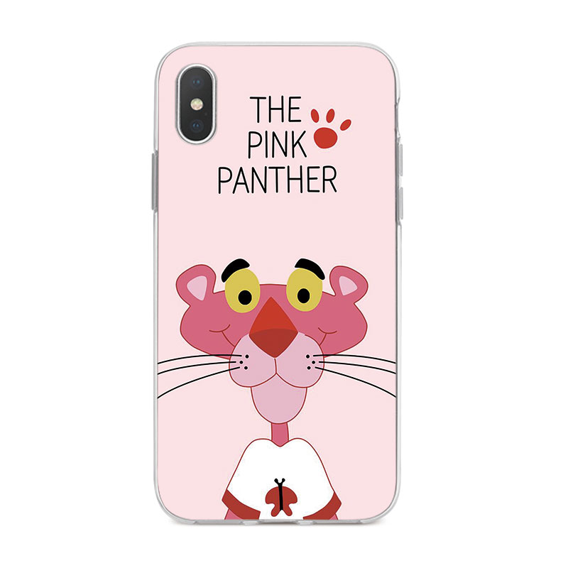 Ốp Lưng iPhone X 6 6s 6Plus 6s Plus 7 7Plus 8 8Plus 5 5s SE TPU mềm Case Báo Hồng