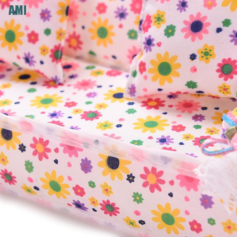 Bộ 3 Ghế Sofa 2 Gối Cho Nhà Búp Bê