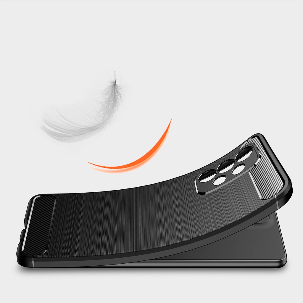Ốp điện thoại LENUO chất liệu sợi cacbon chống sốc cho Samsung Galaxy A53 A52 A72 A33 A52S A23 A22 A13 5G A32 4G