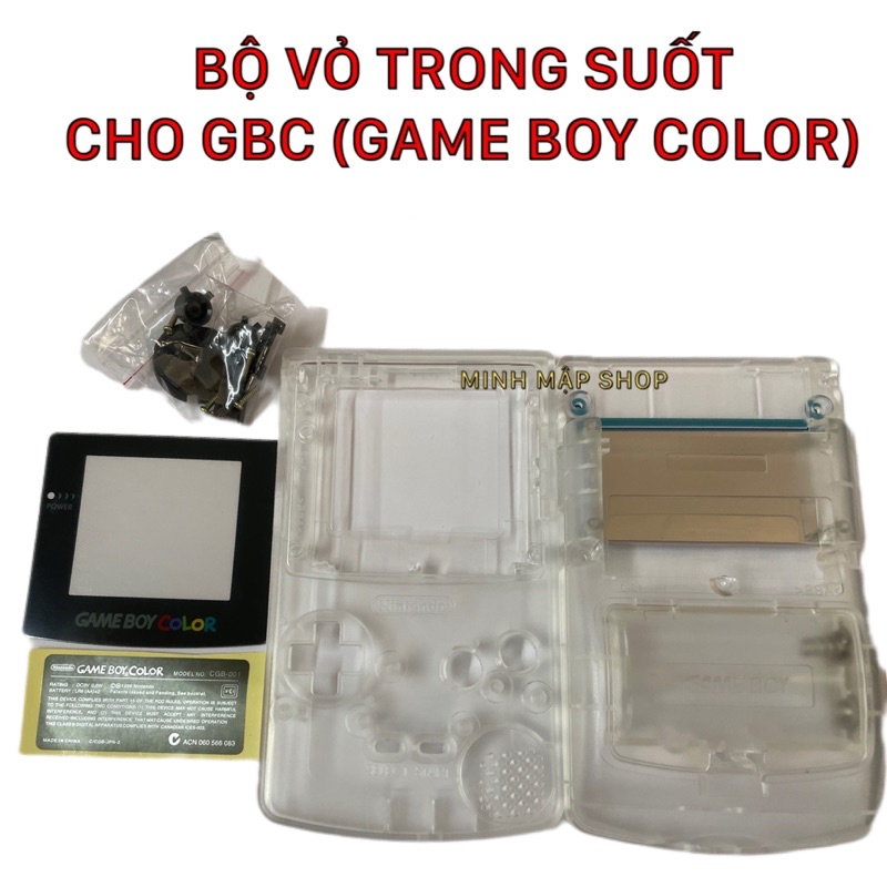 Bộ vỏ trong suốt dành cho GBC (game boy color)