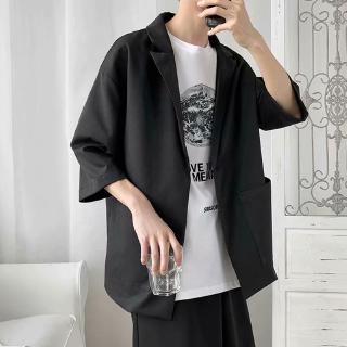 Áo khoác vest ngắn tay dáng rộng siêu mỏng thoải mái dành cho nam