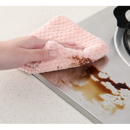 Combo 5 khăn lau nhà bếp lau bát siêu thấm , khăn lau đa năng