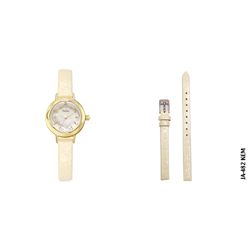 Dây da đồng hồ Julius Hàn Quốc size 8 đa dạng màu sắc