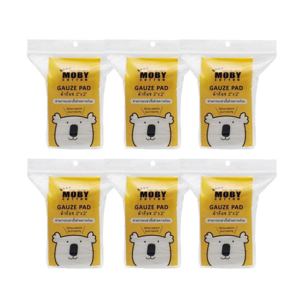 Combo 06 Gói gạc rơ lưỡi Moby (50 miếng/gói) T1122 Teppi1122