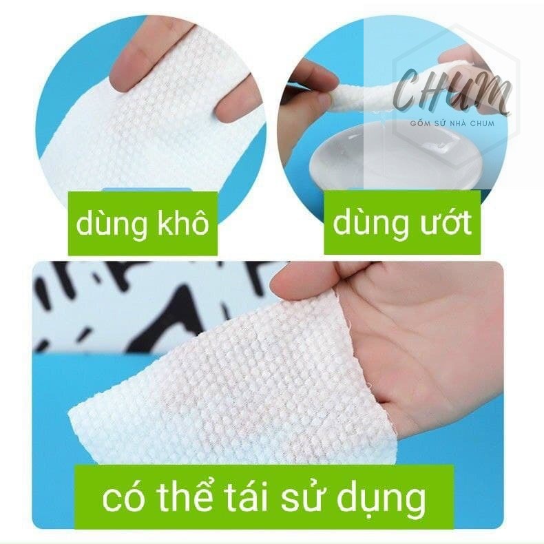 khăn tẩy trang ,  khăn mặt khô , khăn lau đa năng vải không dệt cao cấp