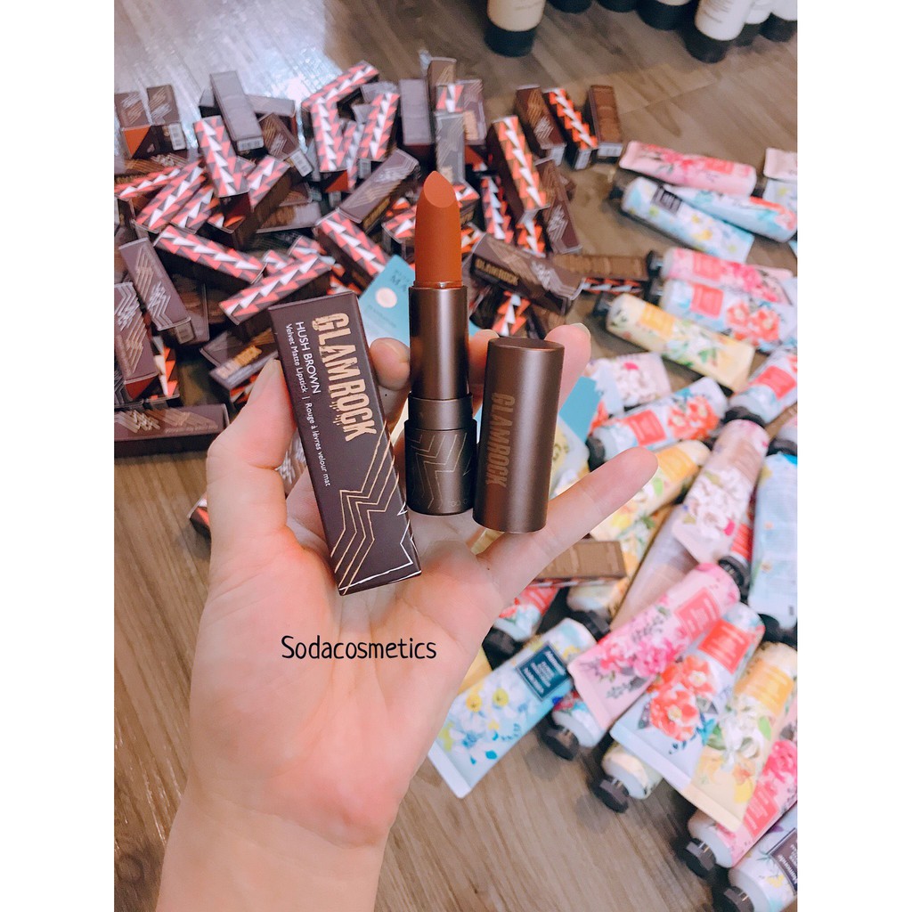 SON THỎI LÌ TOO COOL FOR SCHOOL GLAM ROCK HUSH BROWN VELVET MATTE LIPSTICK