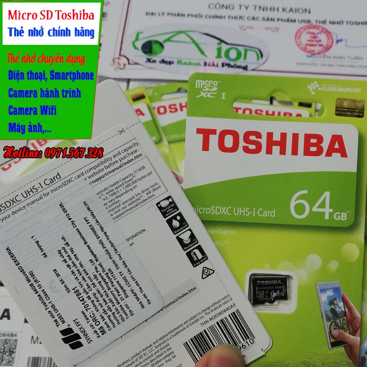 Thẻ Nhớ Toshiba Micro-SD 64GB - chuyên dụng cho Camera Hành Trình, Cam IP, Điện thoại | Thẻ Nhớ MSD32GB - Chính Hãng | BigBuy360 - bigbuy360.vn