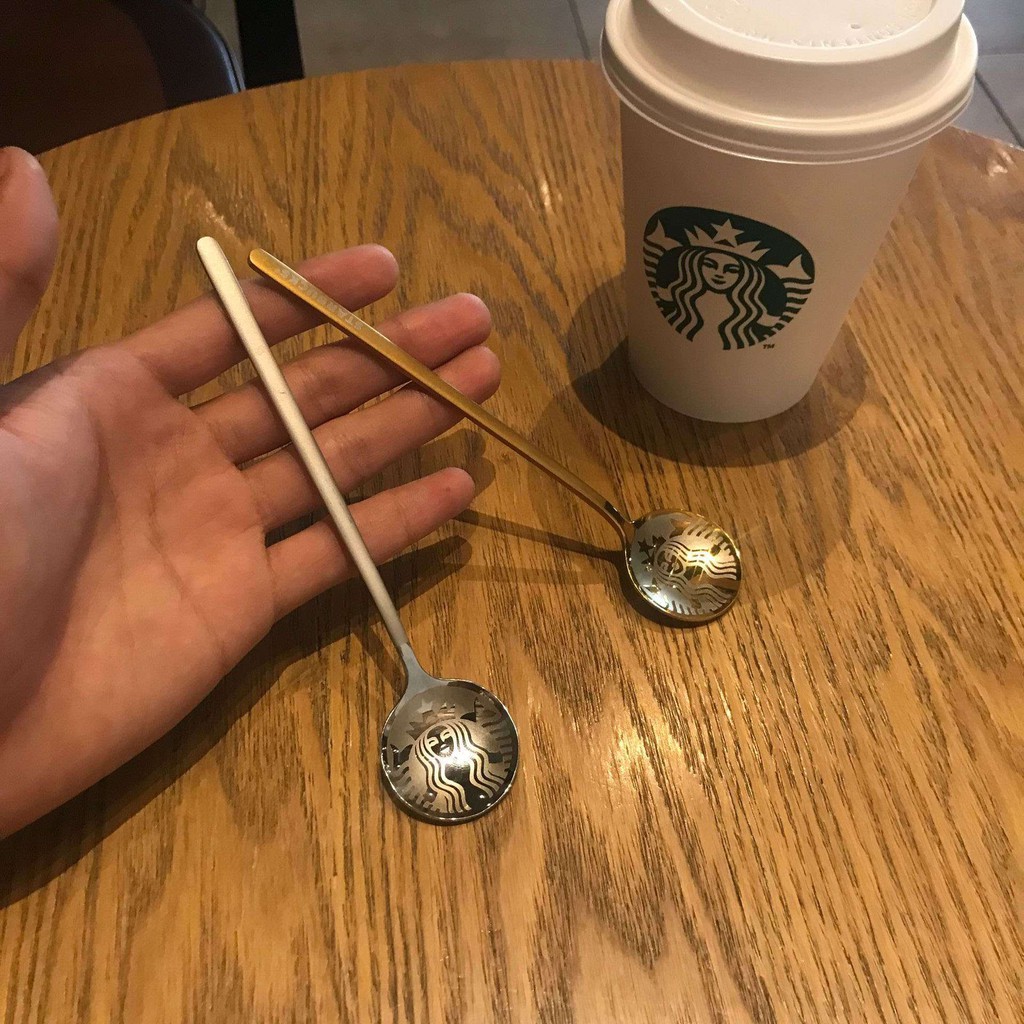 Muỗng Cà Phê Starbucks Bằng Thép Không Gỉ 304 Cao Cấp