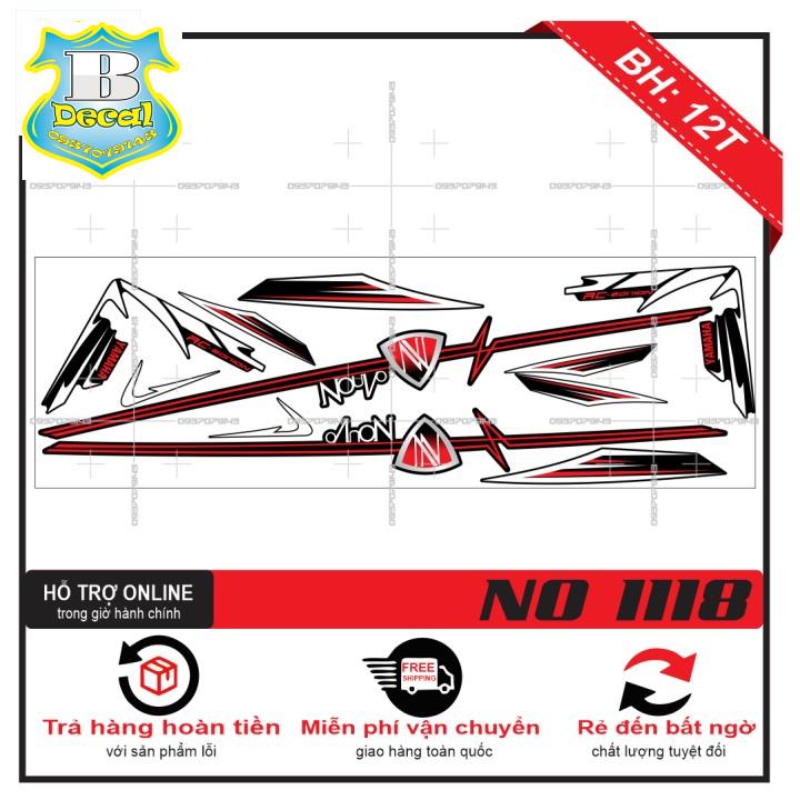 ( Quí khách vui lòng mang ra tiệm cho thợ dán ) Tem NOUVO 4 LX LC DÁN XE ĐEN [Bi Decal]