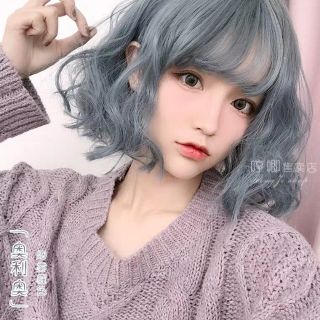 Tóc giả xoăn ngang vai / Wig teen lưới hoa các màu
