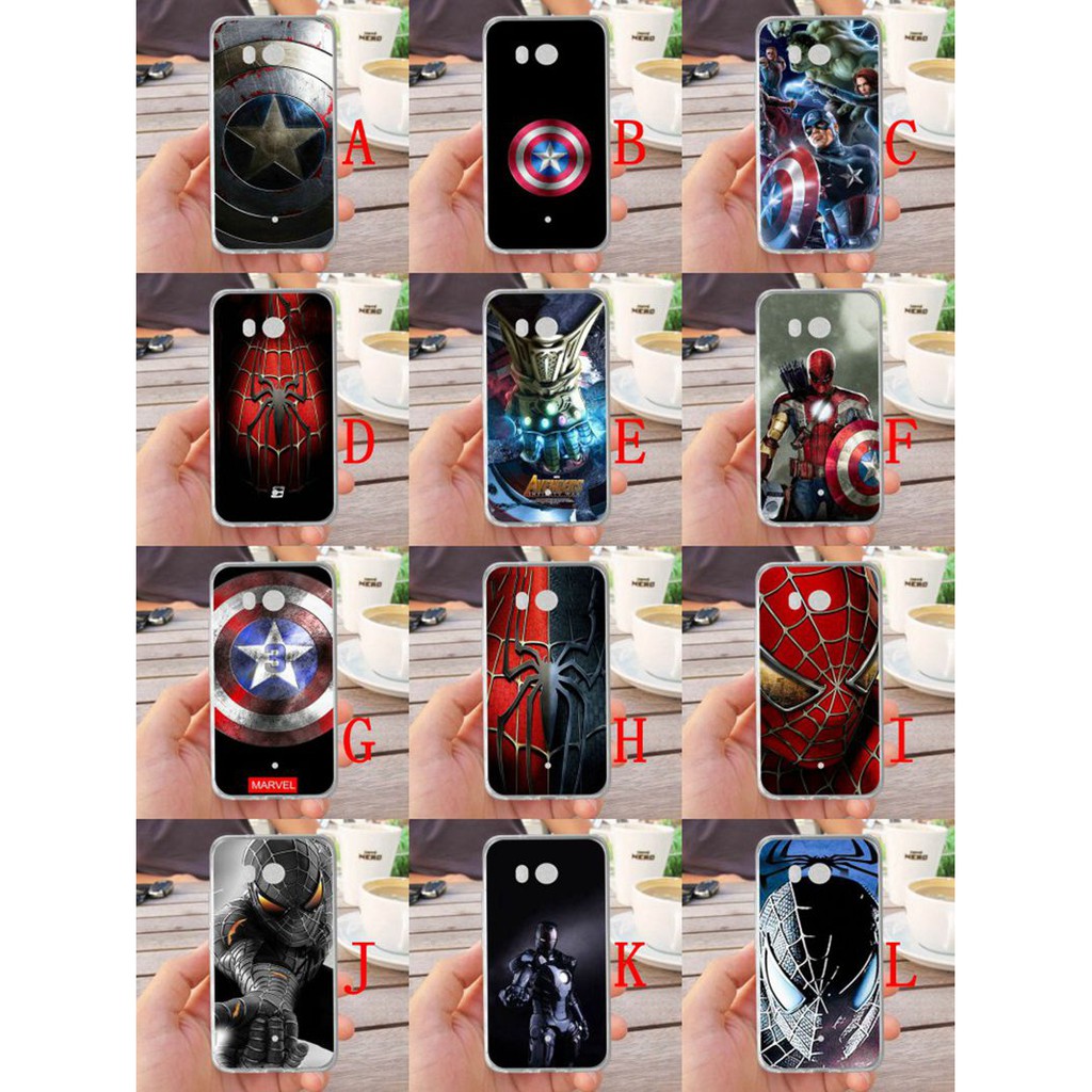 Ốp điện thoại silicon họa tiết siêu anh hùng Avengers HTC U11