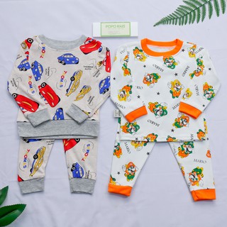 Bộ dài tay bé trai, đồ bộ bé trai vnxk (8-20KG) 100% COTTON [Hình Thật]