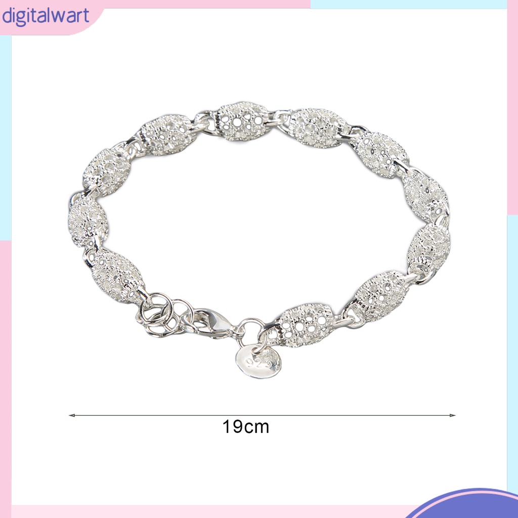 Vòng đeo tay dây kim loại mạ bạc thời trang cho nữ