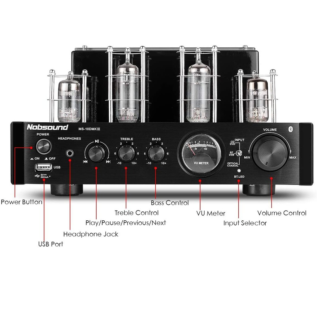 Bộ Amplifier Đèn Mini Bluetooth Nobsound MS-10DMKIII Cao Cấp - Hàng Phân Phối Chính Hãng