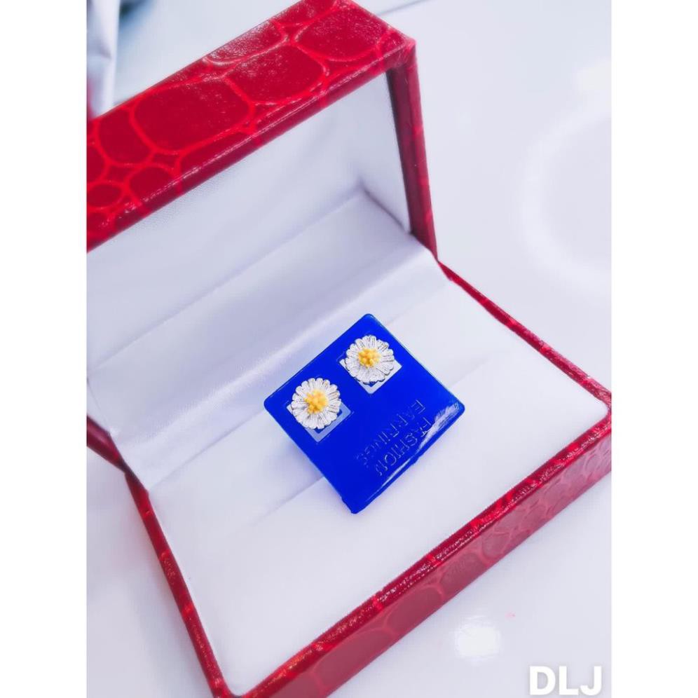 Bông tai nữ giá rẻ mẫu hoa cúc chất liệu bạc ta sáng đẹp [ JQN- Cam kết bạc chuẩn, chất lượng, giá xưởng ]